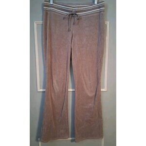 Victoria's Secret Pants Womens M Blush Velour Sweatpants VS Wide Leg Lounge